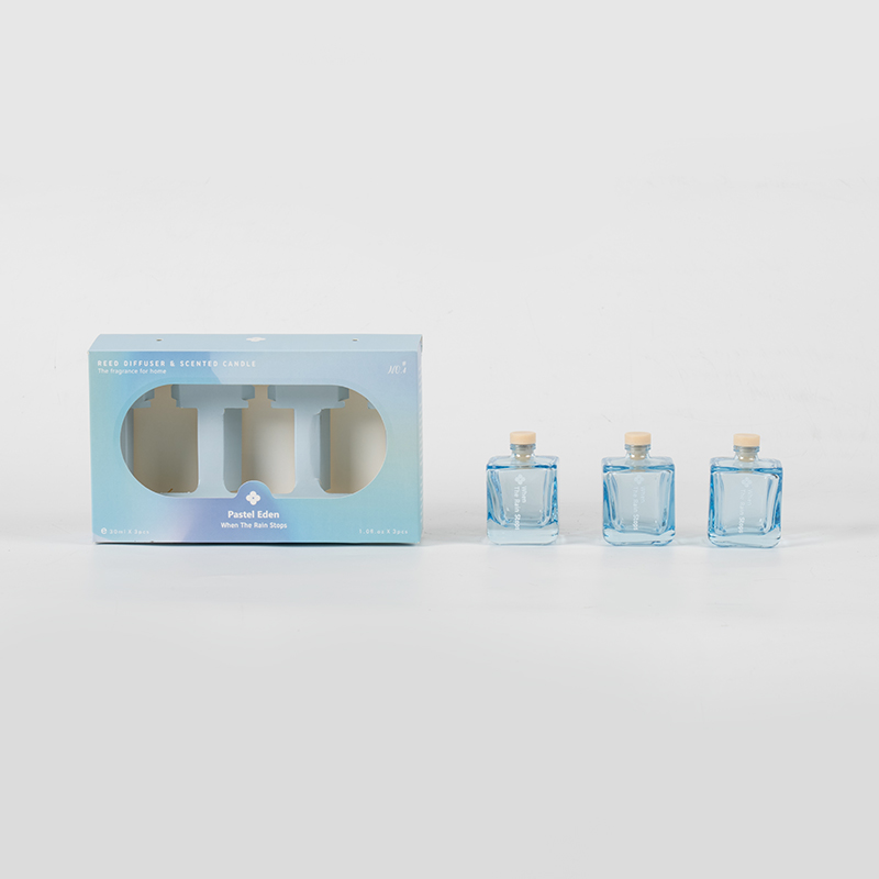 3PCS スクエアボトルリードディフューザーセット-3PCS アロマセット