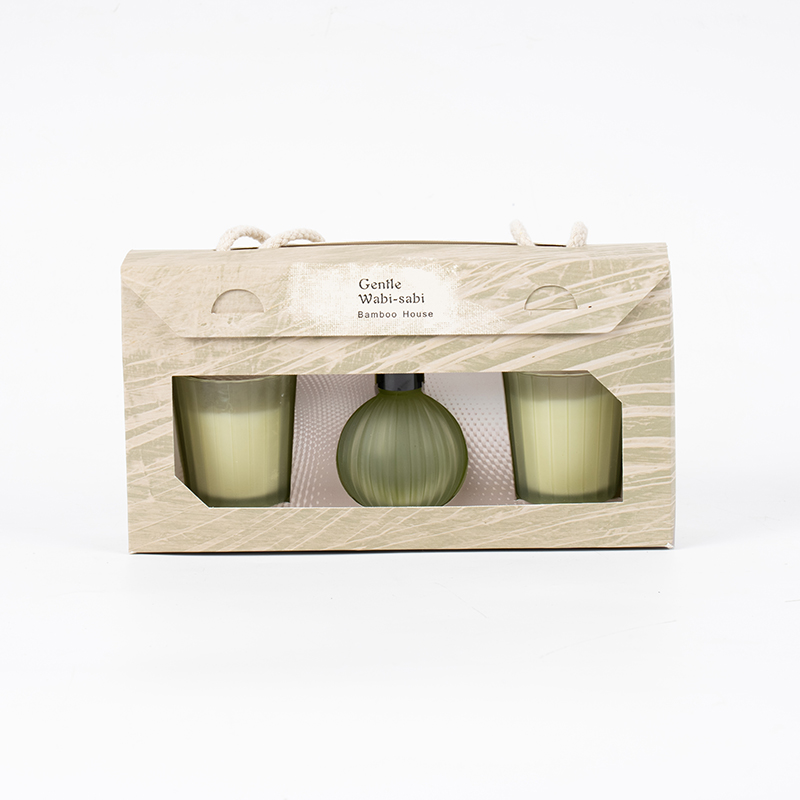 縦縞の小さなグラスの香りのキャンドル X2 縦縞の小さな電球揮発性リードディフューザー ボトル