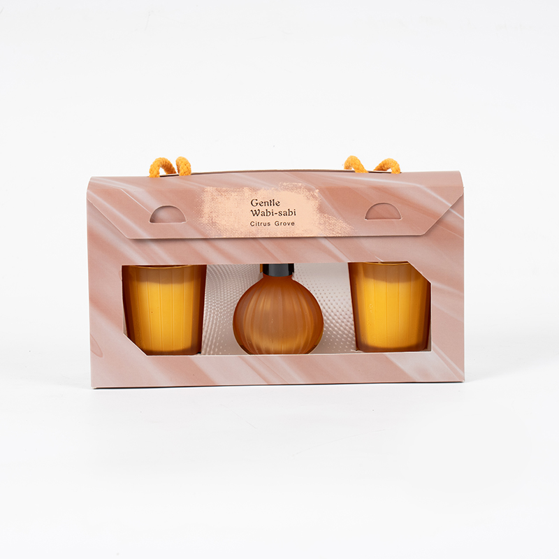 縦縞の小さなグラスの香りのキャンドル X2 縦縞の小さな電球揮発性リードディフューザー ボトル